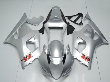 2003-2004 Suzuki GSXR 1000 Motorcycle Fairings - Silver Red OEM Style