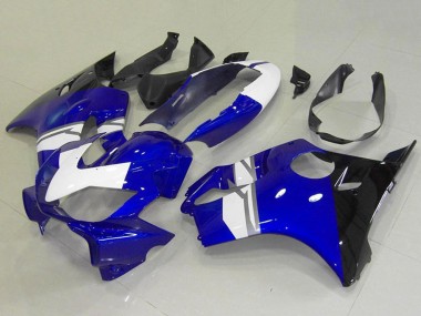2004-2007 Honda CBR600 F4i Motorcycle Fairings - White Blue Glossy Black