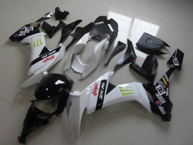 2008-2010 Kawasaki ZX10R Motorcycle Fairings - White Glossy Black Red Green Monster