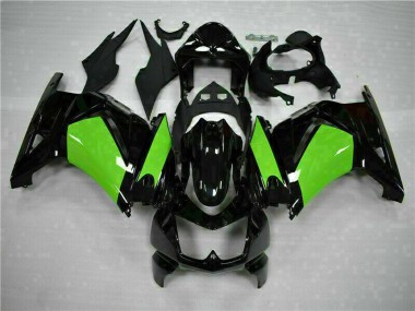 2008-2012 Kawasaki EX250 Motorcycle Fairings - Glossy Black Green