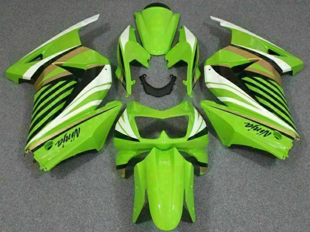 2008-2012 Kawasaki EX250 Motorcycle Fairing - Green White Black