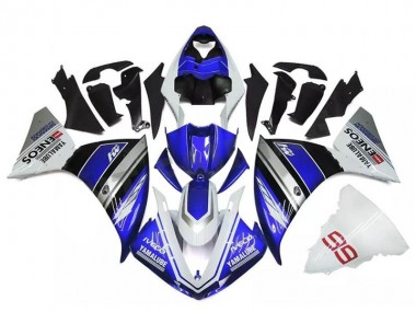2009-2011 Yamaha YZF R1 Motorcycle Fairings - White Blue Black Yamalube ENEOS M1