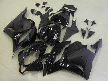 2009-2012 Honda CBR600RR Motorcycle Fairings - Glossy Black Matte Black OEM Style