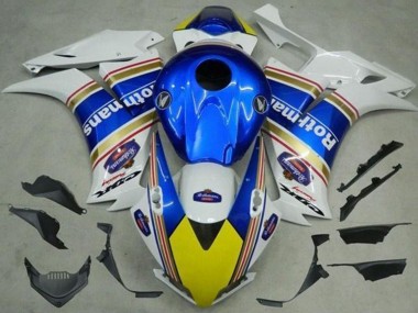 2012-2016 Honda CBR1000RR Motorcycle Fairings - White Blue Yellow Rothmans