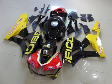 2013-2026 Honda CBR600RR Motorcycle Fairings - Yellow Red Glossy Black Geico