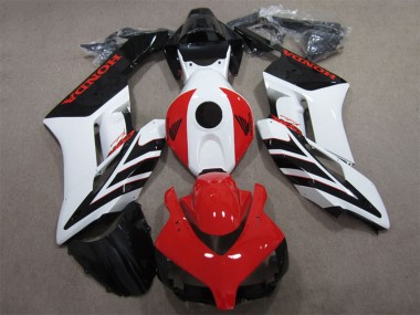 2004-2005 Honda CBR1000RR Motorcycle Fairing - White Red Glossy Black