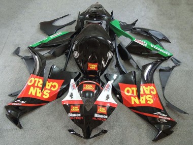 2012-2016 Honda CBR1000RR Motorcycle Fairings - Red Green Yellow Glossy Black San Carlo