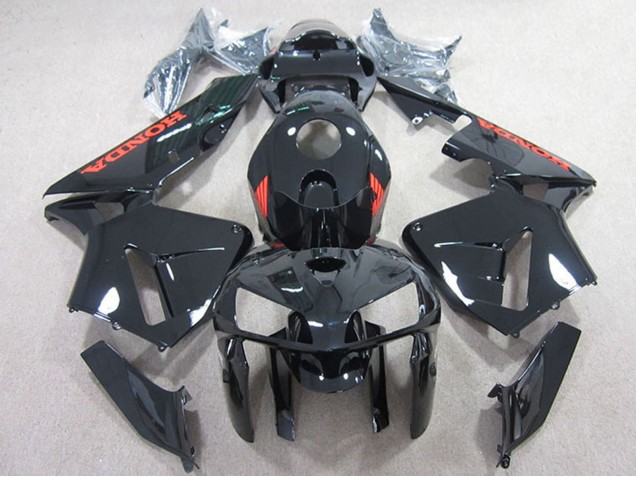 2005-2006 Honda CBR600RR Motorcycle Fairings - Black with Red