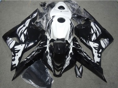 2009-2012 Honda CBR600RR Bike Fairings - White Glossy Black