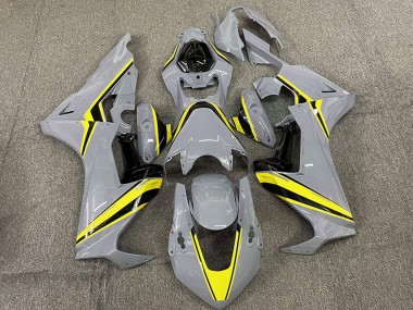 2017-2024 Honda CBR1000RR Motorcycle Fairings - Nardo Grey with Yellow Stripe