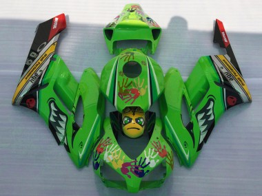 2004-2005 Honda CBR1000RR Motorcycle Fairings - Green Yellow Black Red Shark