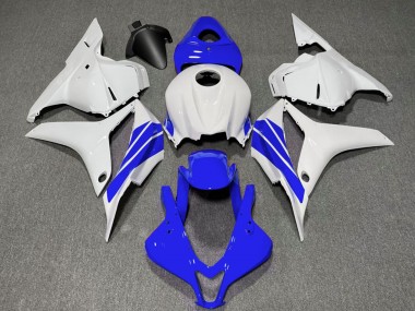 2009-2012 Honda CBR600RR Motorcycle Fairings - White Blue Stripe