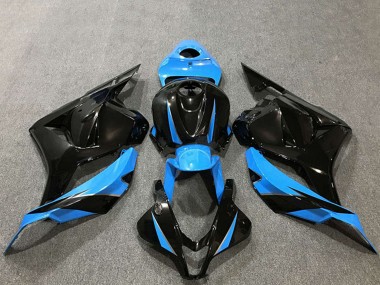 2009-2012 Honda CBR600RR Motorcycle Fairings - Sky Blue Glossy Black