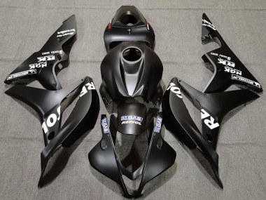 2007-2008 Honda CBR600RR Motorcycle Fairings - Matte Black White Repsol