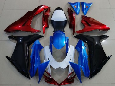 2011-2024 Suzuki GSXR 600 / GSXR 750 Motorcycle Fairings - White Blue Red Black