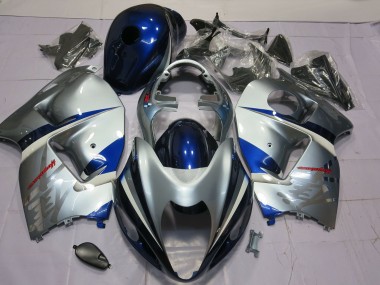 1996-2007 Suzuki GSXR 1300 Motorcycle Fairing - Silver Blue