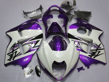 1996-2007 Suzuki GSXR 1300 Motorcycle Fairings - Glossy White Purple