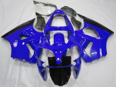 2000-2002 Kawasaki ZX6R Motorcycle Fairings - Blue Glossy Black