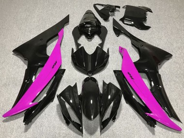 2008-2016 Yamaha R6 Motorcycle Fairings - Pink Glossy Black