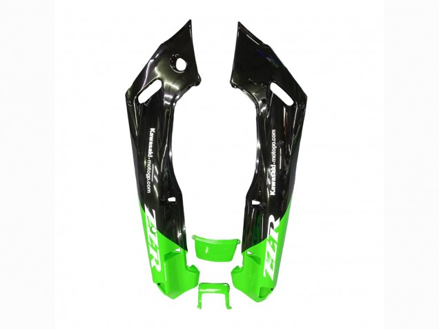 1998-2003 Kawasaki ZZR600 Motorcycle Fairings - Green Glossy Black Blue Monster Elf Touch4 Bridgestone