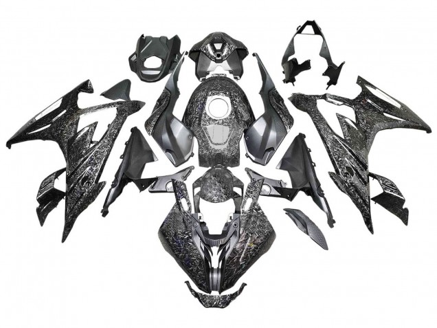 2023-2024 BMW S1000RR Motorcycle Fairings - Black Forged Carbon Fiber