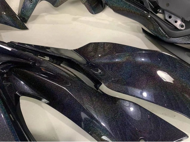2019-2022 Kawasaki ZX6R Motorcycle Fairings - Black Rainbow