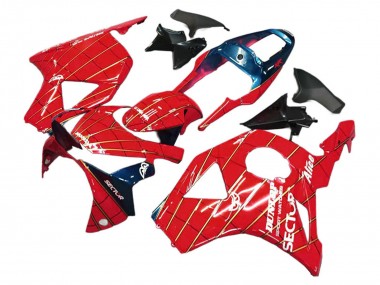 2002-2003 Honda CBR900RR 954 Motorcycle Fairings - Red Dark Blue Dunlop