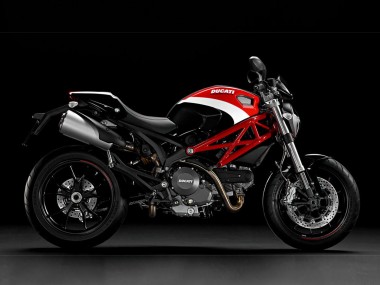 2008-2012 Ducati Monster 696 796 1100 1100S Motorcycle Fairings - White Red