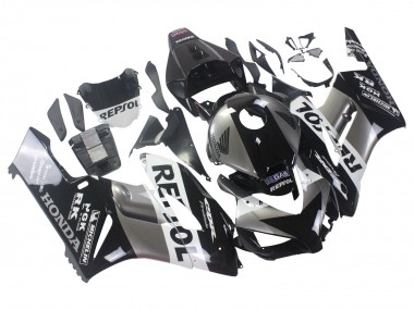 2004-2005 Honda CBR1000RR Motorcycle Fairing Kits - Silver White Glossy Black Repsol