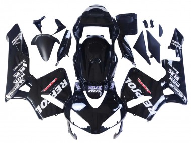 2003-2004 Honda CBR600RR Motorcycle Fairings - Glossy Black White Repsol