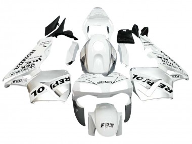 2003-2004 Honda CBR600RR Motorcycle Fairings - White Silver Black Repsol