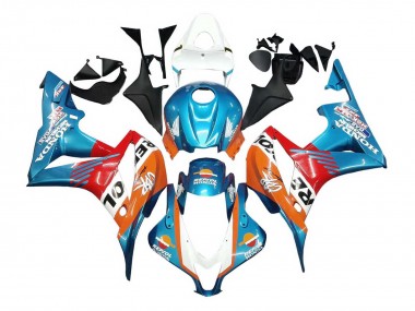 2007-2008 Honda CBR600RR Motorcycle Fairings - Orange White Red Blue Repsol