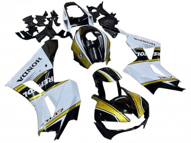 2013-2026 Honda CBR600RR Motorcycle Fairings - White Gold Glossy Black Repsol