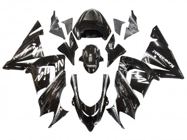 2004-2005 Kawasaki ZX10R Motorcycle Fairings - Glossy Black Ninja