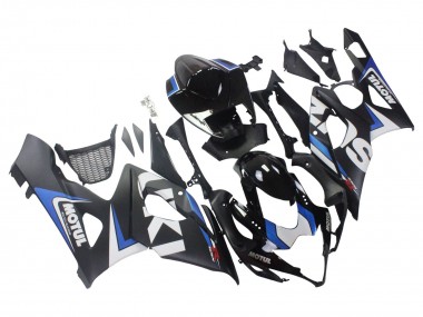 2005-2006 Suzuki GSXR 1000 Motorcycle Fairings - Black Blue White Motul