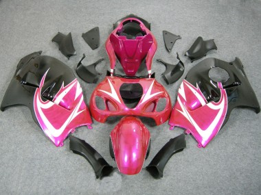 1996-2007 Suzuki GSXR 1300 Hayabusa Motorcycle Fairings - Pink White Black