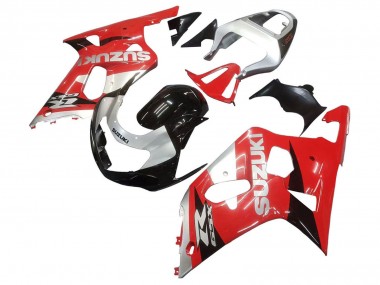 2001-2003 Suzuki GSXR 600 / GSXR 750 Motorcycle Fairing - Red White Glossy Black