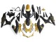 2008-2010 Suzuki GSXR 600 / GSXR 750 Motorcycle Fairings - Matte Black White Gold