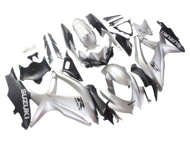 2008-2010 Suzuki GSXR 600 / GSXR 750 Motorcycle Fairings - Silver Matte Black