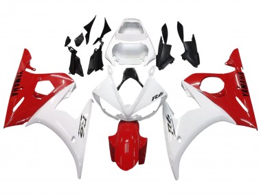 2006-2009 Yamaha YZF R6S Motorcycle Fairings - White Red