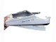2006-2009 Yamaha YZF R6S Motorcycle Fairings - White with Dark Black Flame