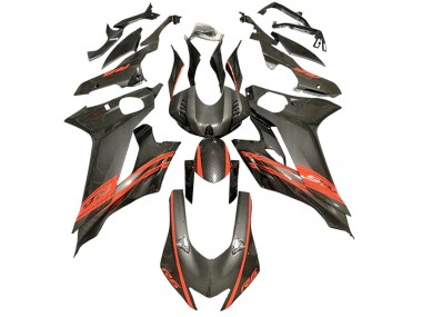 2017-2023 Yamaha YZF 600 R6 Motorcycle Fairings - Red Black Carbon Fiber Style