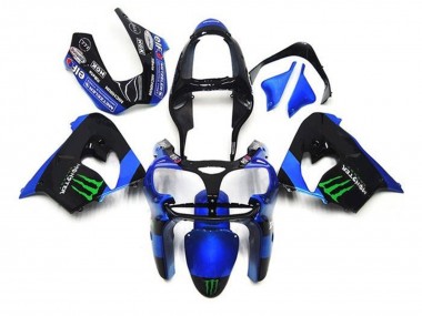2002-2003 Kawasaki ZX9R Motorcycle Fairings - Blue Black Green Monster