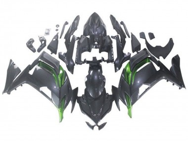 2020-2025 Kawasaki Ninja 650 EX650 Motorcycle Fairings - Faux Carbon Fiber Green