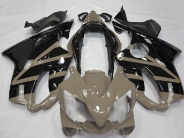 2004-2007 Honda CBR600 F4i Motorcycle Fairings - Taupe Brown Glossy Black