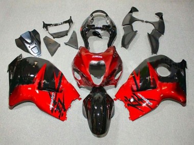1996-2007 Suzuki GSXR 1300 Hayabusa Motorcycle Fairings - Red Glossy Black