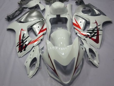 2008-2020 White Red Silver Suzuki GSXR 1300 Hayabusa Motorcycle Fairings