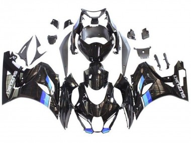 2017-2025 Suzuki GSXR1000 Motorcycle Fairings - Black Blue Stripe
