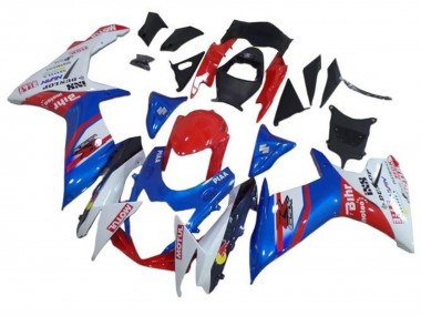 2011-2024 Suzuki GSXR 600 / GSXR 750 Motorcycle Fairings - Blue White Red Motul