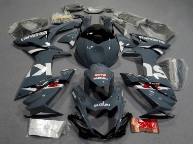 2011-2024 Suzuki GSXR 600 / GSXR 750 Motorcycle Fairings - Dark Nardo Grey White Black Red Motul
